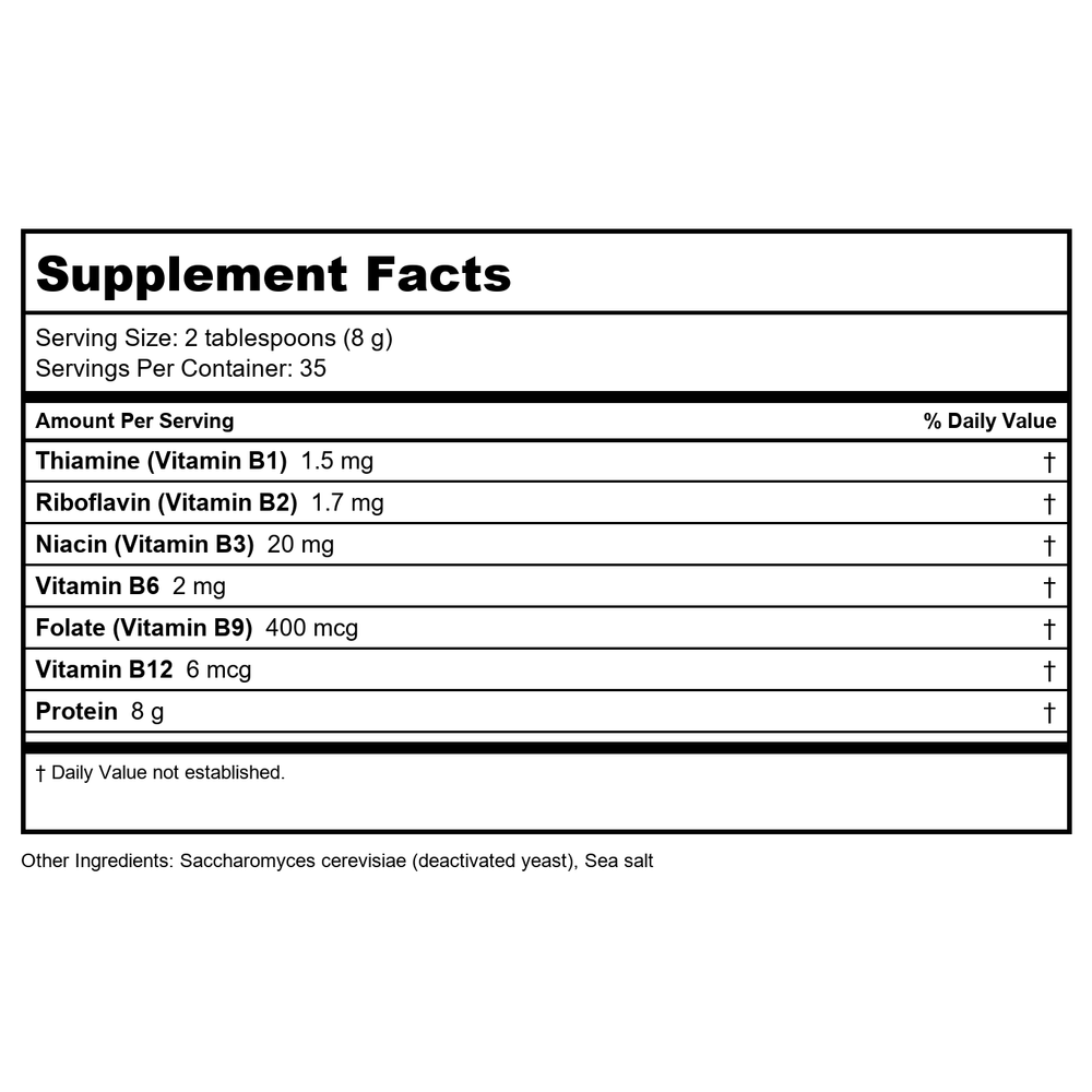 Now Foods Nutritional Yeast Flakes 10oz - 2455 - Supplement Facts panel