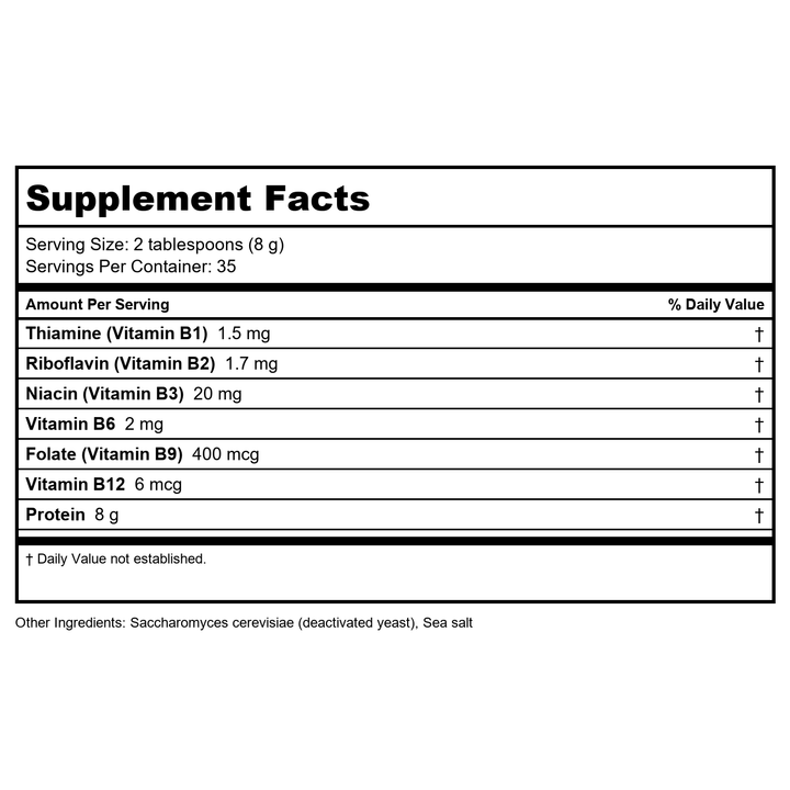 Now Foods Nutritional Yeast Flakes 10oz - 2455 - Supplement Facts panel