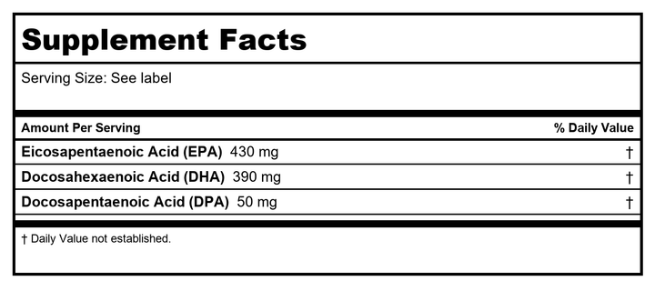 Ortho Molecular Alpha Base Premier Packs 60 Count - Supplement Facts panel