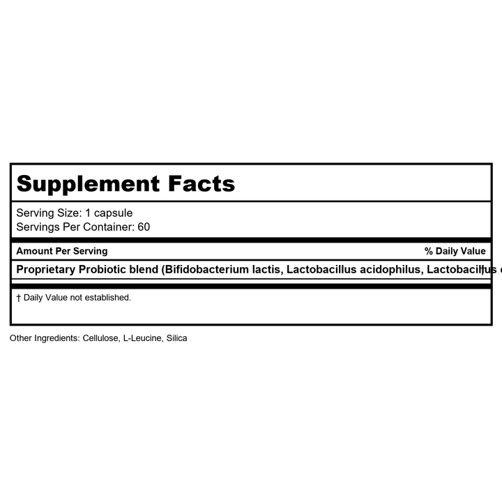 Innate Response Flora 50-14 Clinical Strength 60 Vcaps - Supplement Facts panel