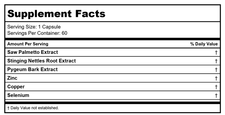 Ortho Molecular Prostatrol Forte - Supplement Facts panel