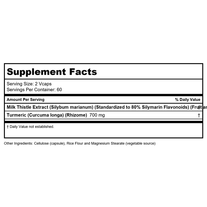 Now Foods Silymarin Milk Thistle Extract 150 mg 120 Vcaps - 4737 - Supplement Facts panel