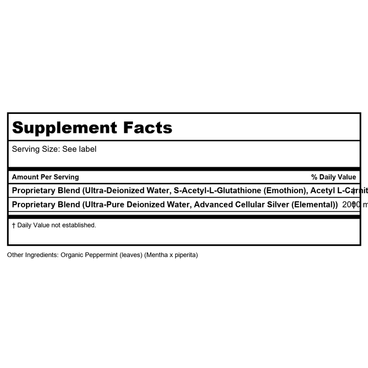 Results RNA Ultimate Body Detox Kit 2oz - Supplement Facts panel