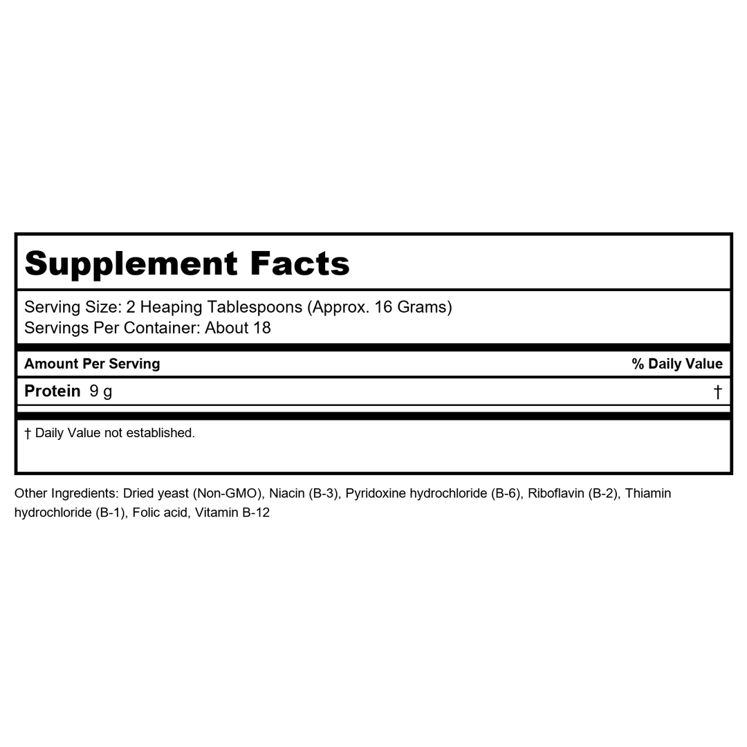 Now Foods Nutritional Yeast Flakes 10oz - 2455 - 2 Pack - Supplement Facts panel