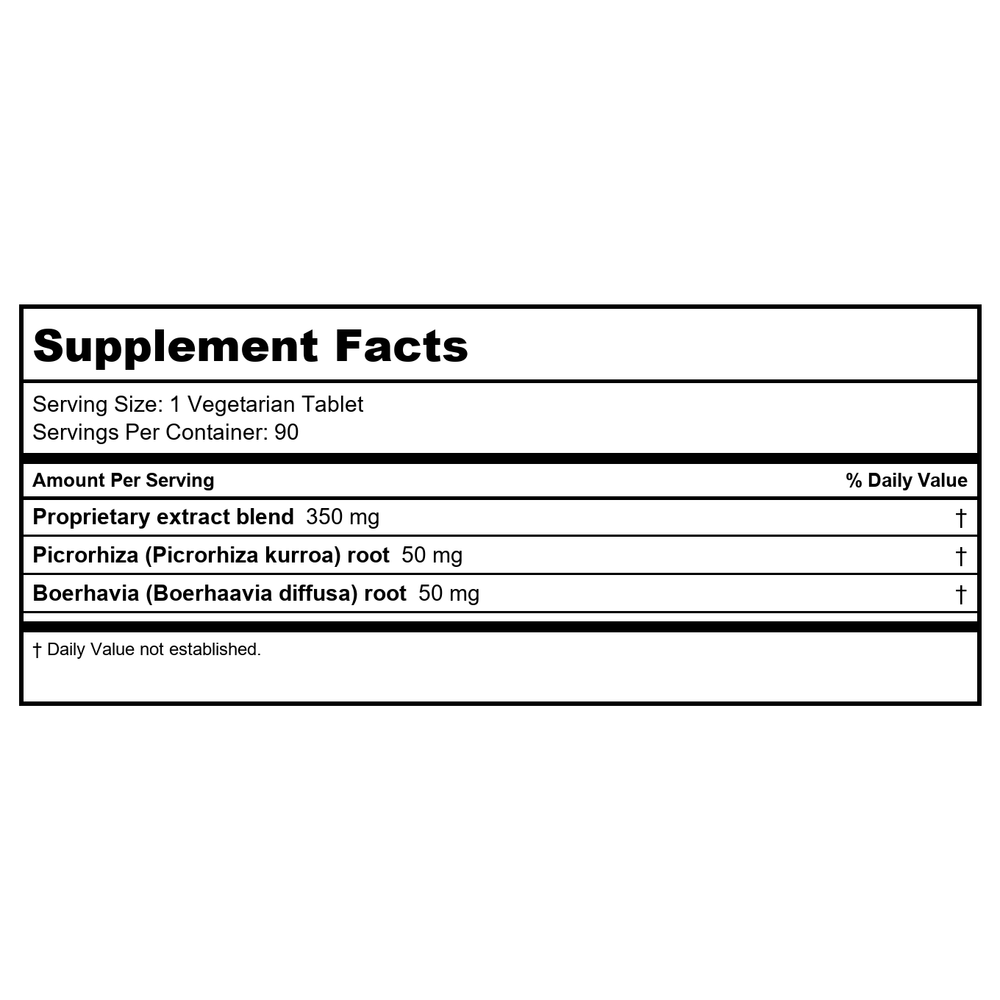 Ayush Herbs Livit-2 Liver Support 90 Tablets - Supplement Facts panel