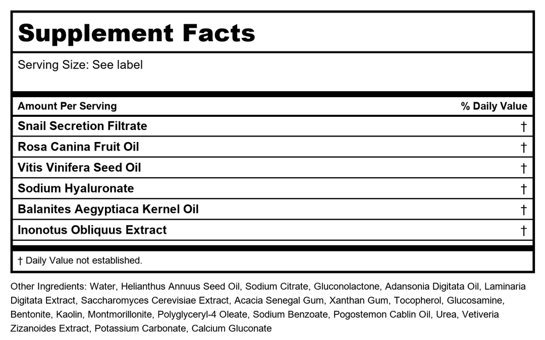 Immunocologie Super 7 Elixir 1oz - Supplement Facts panel