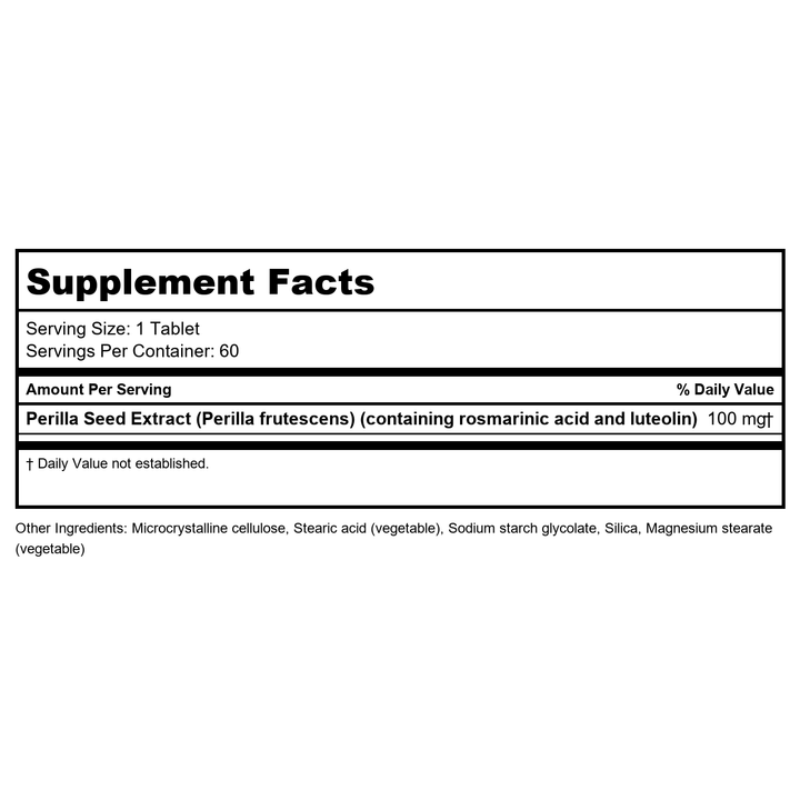 Metagenics Perimine 60 Tabs - 2 Pack - Supplement Facts panel