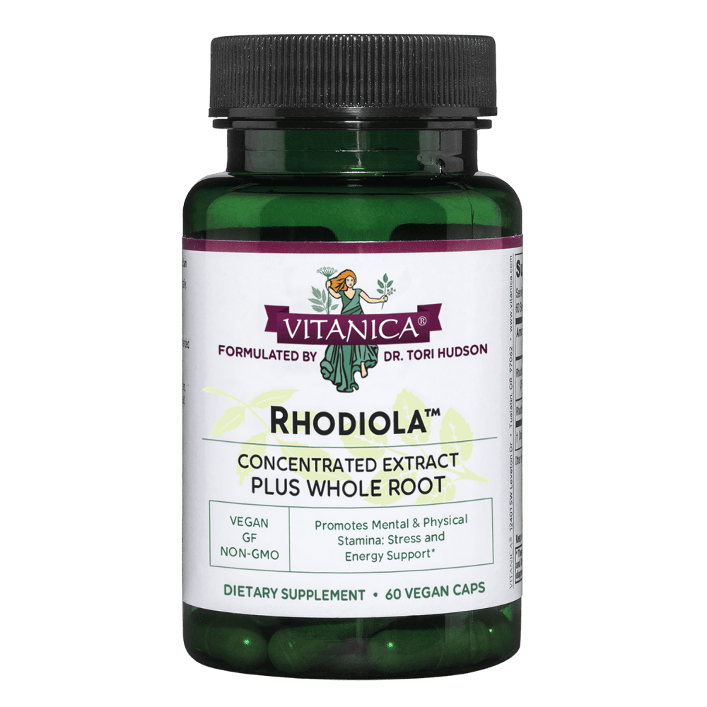 Vitanica Rhodiola Extract Plus 60 Vcaps - Supplement Facts panel