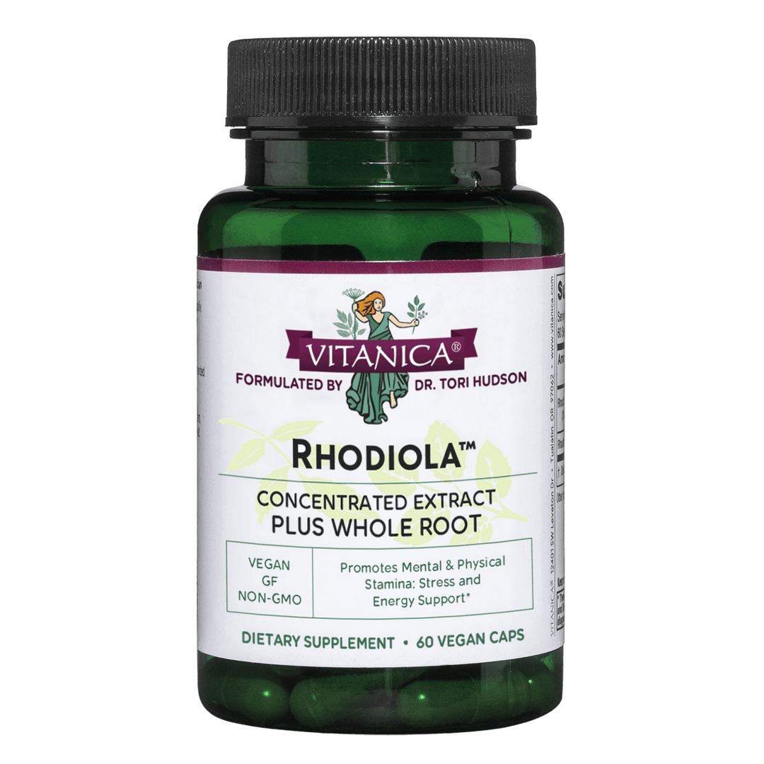 Vitanica Rhodiola Extract Plus 60 Vcaps - Supplement Facts panel