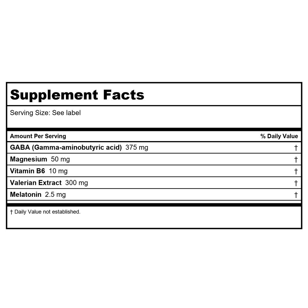 BrainMD Restful Sleep 60 Capsules - Supplement Facts panel