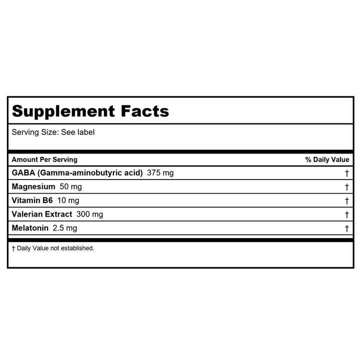 BrainMD Restful Sleep 60 Capsules - Supplement Facts panel
