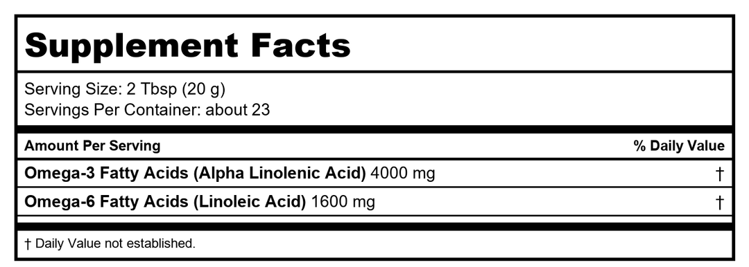 Now Real Food White Chia Seed Organic 1 Pound - 6241 - Supplement Facts panel