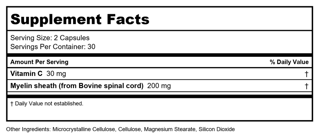Ecological Formulas Sphingolin 60 Capsules - Supplement Facts panel