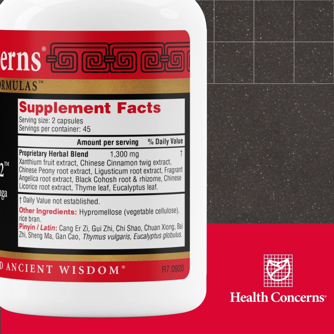 Health Concerns Nasal Tabs / Caps 2 90 Capsules / Tablets - Supplement Facts panel
