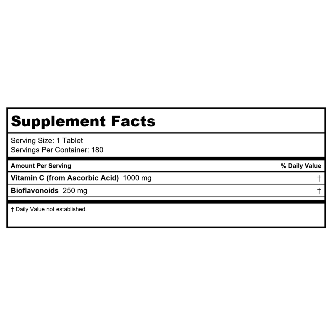 Now Foods Vitamin C-1000 Complex 90 Tablets - 0700 - Supplement Facts panel