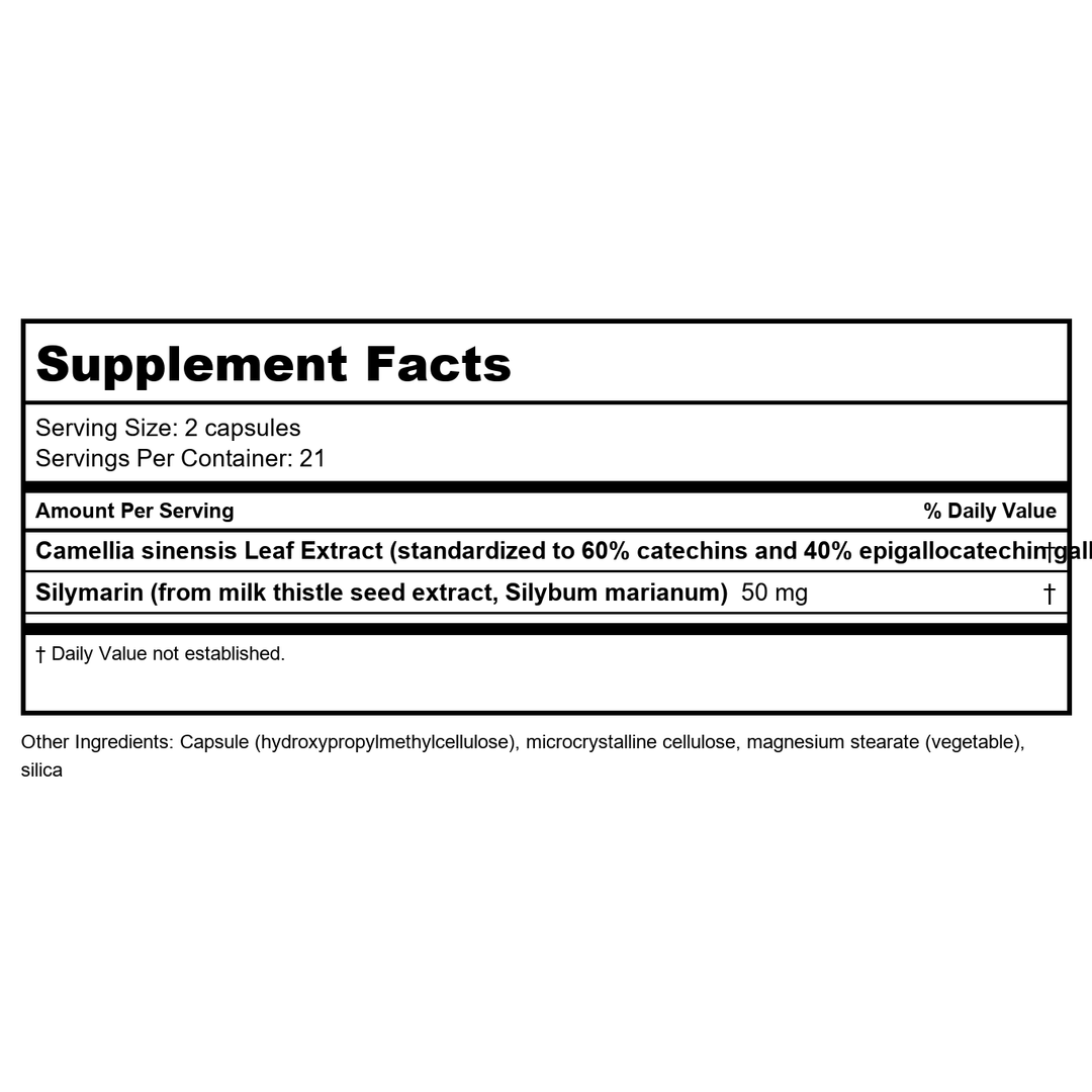 Metagenics Advaclear 42 Capsules - 3 Pack - Supplement Facts panel