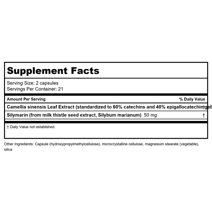 Metagenics Advaclear 42 Capsules - 3 Pack - Supplement Facts panel