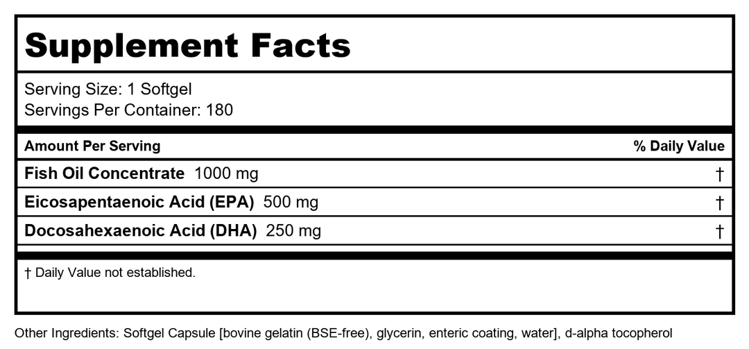 Now Foods Ultra Omega-3 Bovine Gelatin 180 Softgels - 1662 - Supplement Facts panel