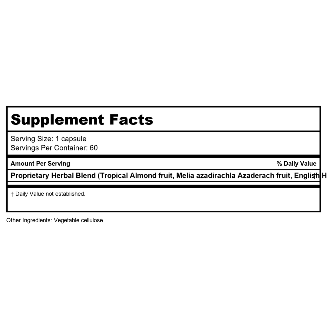 American Nutriceuticals Eseential Detox 60 Tablets - Supplement Facts panel
