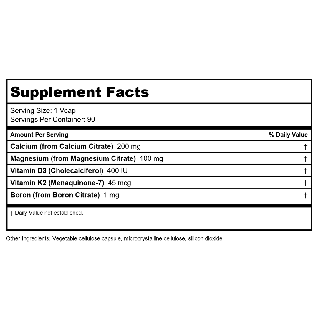 Karuna CalGuard 90 Vcaps - Supplement Facts panel