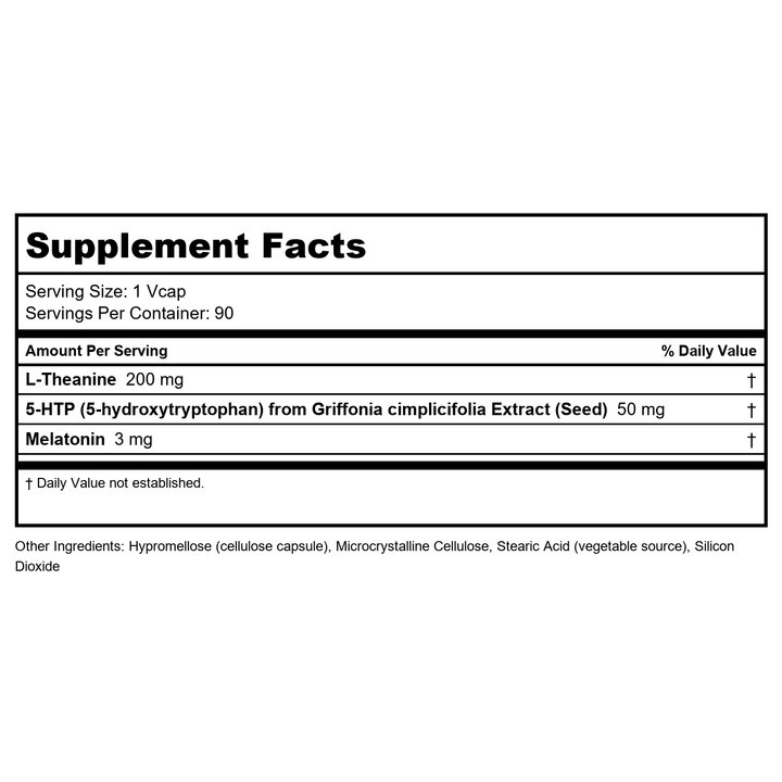 Now Foods Sleep Regimen 3-in-1 90 Vcaps - 4769 - Supplement Facts panel
