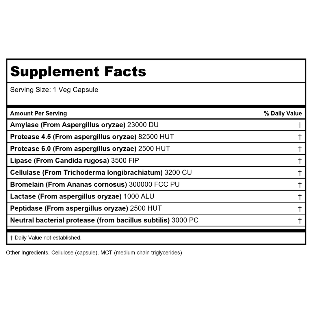 Now Foods Digest Ultimate 60 Vcaps - 2965 - Supplement Facts panel