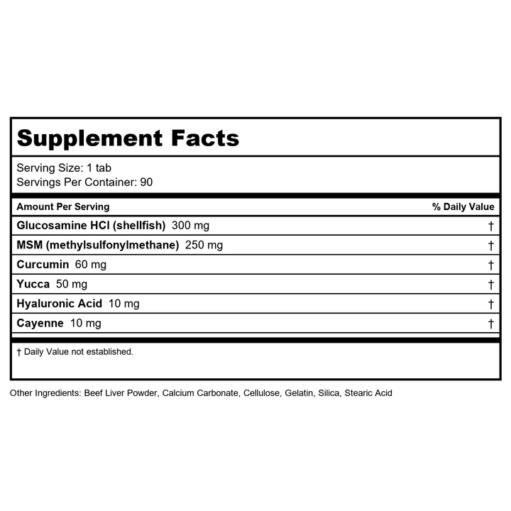 Now Pets Joint Support For Dogs &amp; Cats 90 Chewables - 4303 - Supplement Facts panel