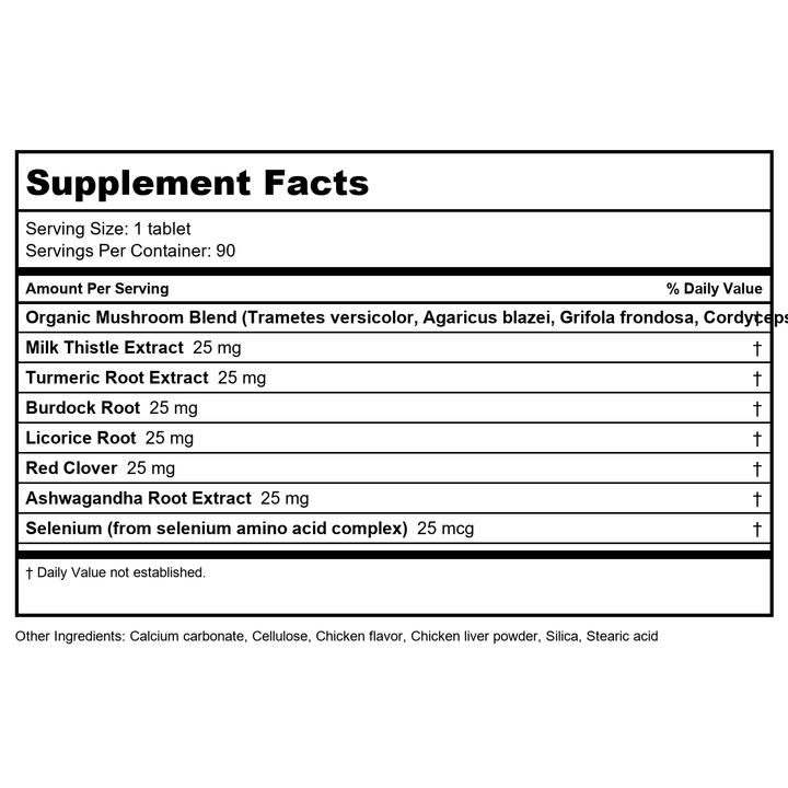 Now Pets Immune Support For Dogs &amp; Cats 90 Chewables - 4351 - Supplement Facts panel