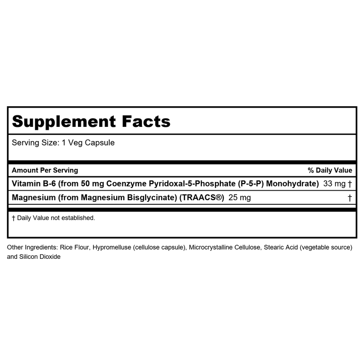 Now Foods P-5-P 50 mg 90 Vcaps - 0461 - Supplement Facts panel