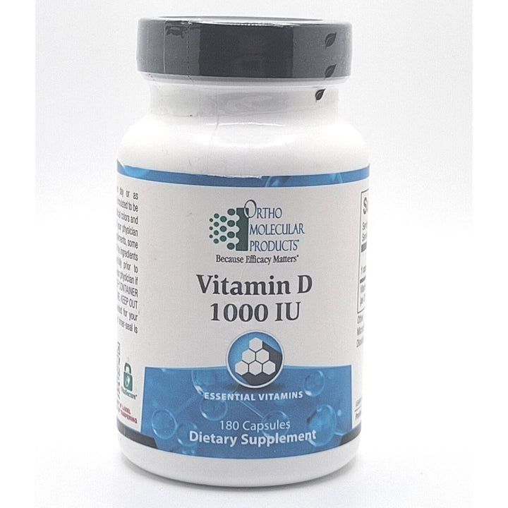 Ortho Molecular Vitamin D 1,000 IU 180 Capsules - - Supplement Facts panel