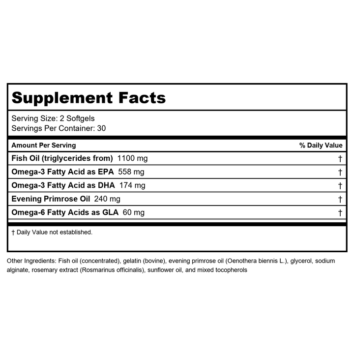 Klaire Labs Equazen Pro 60 Softgels - Supplement Facts panel