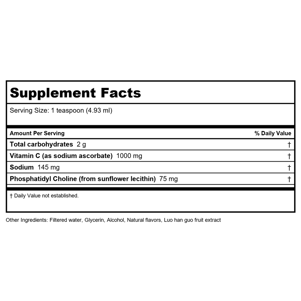 Apex Energetics C LiquaZome 30 Packets - K139A - - Supplement Facts panel