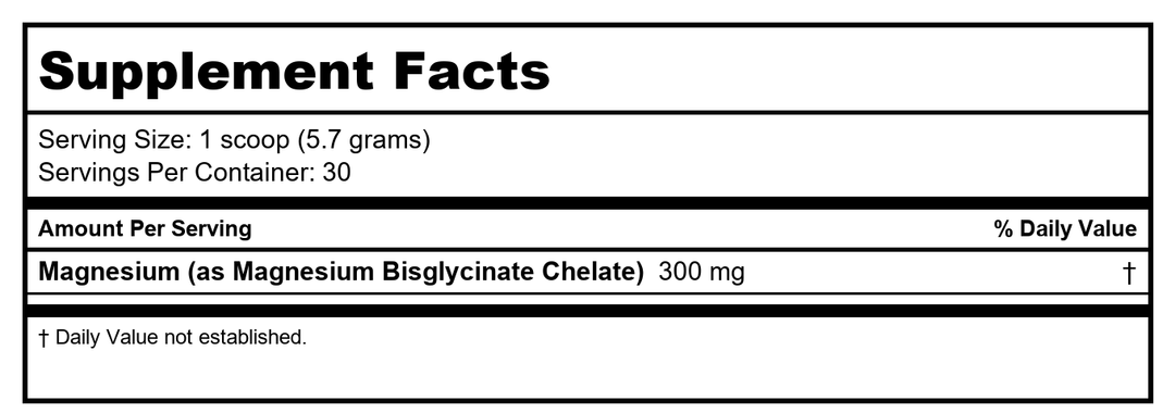 Ortho Molecular Reacted Magnesium Powder 171 Grams - B09M92RJXH - Supplement Facts panel