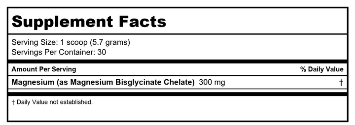 Ortho Molecular Reacted Magnesium Powder 171 Grams - B09M92RJXH - Supplement Facts panel