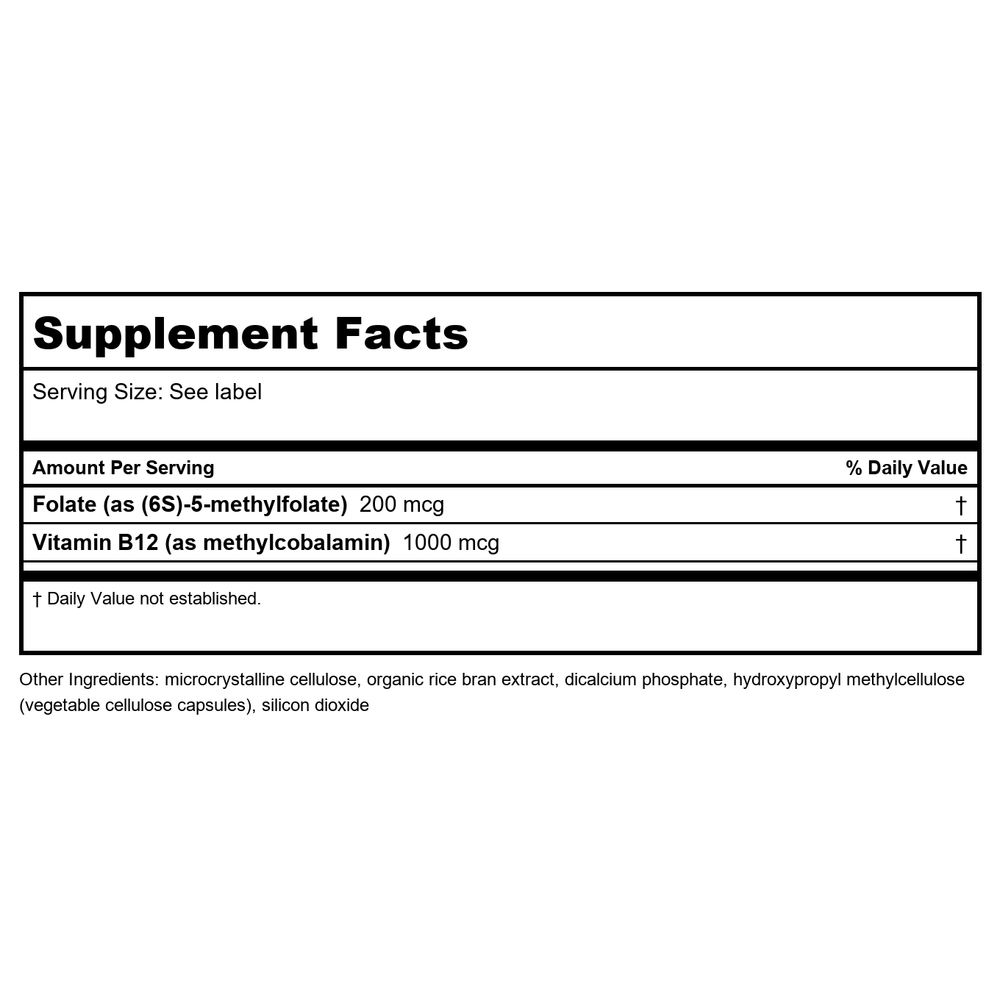 EuroMedica Active Bio-B 60 Capsules - Supplement Facts panel
