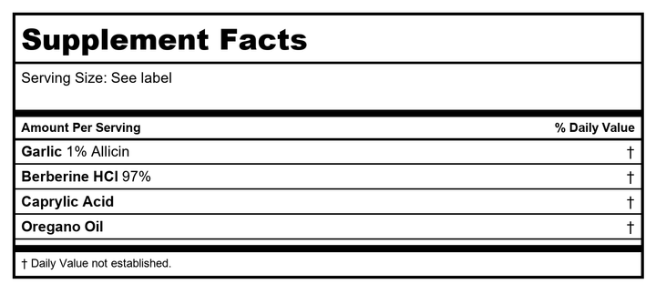 Priotiy One Vitamins SIBOtic 180 Vcaps - Supplement Facts panel