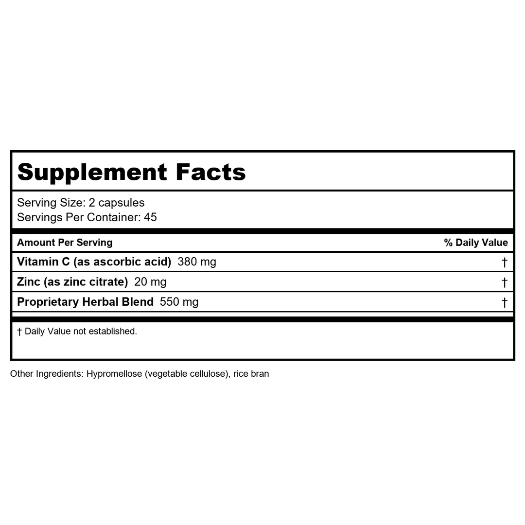 Health Concerns Astra C (Jade Screen Yu Ping Feng San) 90 Tablets - Supplement Facts panel