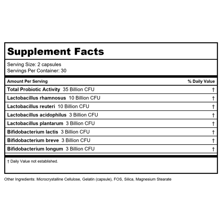 Vinco LadyBiotic UTH 60 Vcaps - B01AVKMK56 - Supplement Facts panel