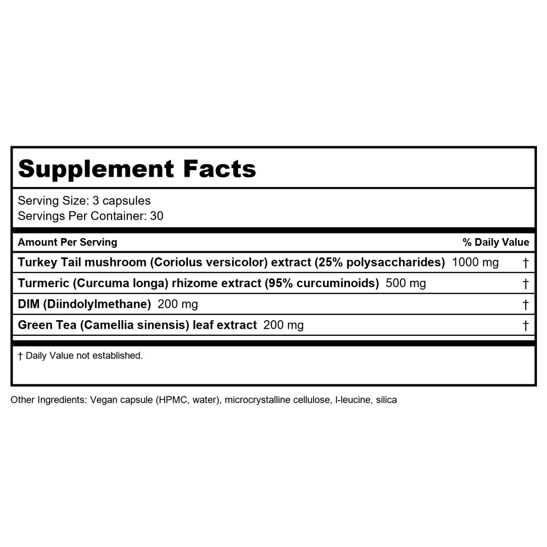 Vitanica CCDG Blend 90 Vcaps - Supplement Facts panel