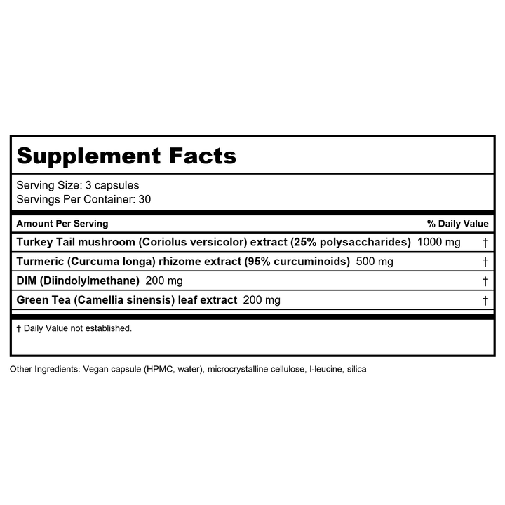 Vitanica CCDG Blend 90 Vcaps - Supplement Facts panel