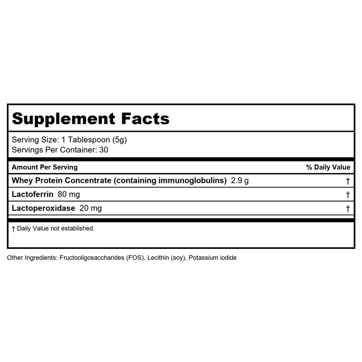 Metagenics Probioplex Intensive Care 5.3oz - 2 Pack - Supplement Facts panel