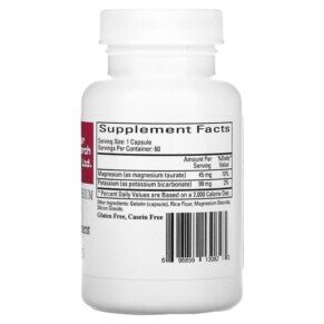Ecological Formulas Magnesium-Potassium Taurate 60 Capsules - Supplement Facts panel