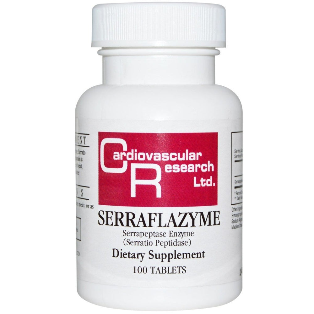 Cardiovascular Research Serraflazyme 100 Tablets - Supplement Facts panel