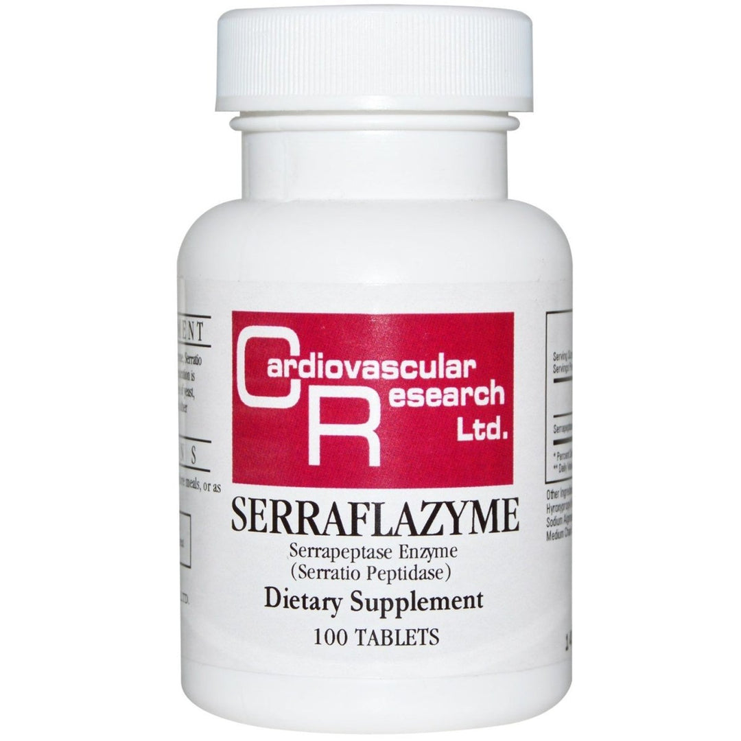 Cardiovascular Research Serraflazyme 100 Tablets - Supplement Facts panel