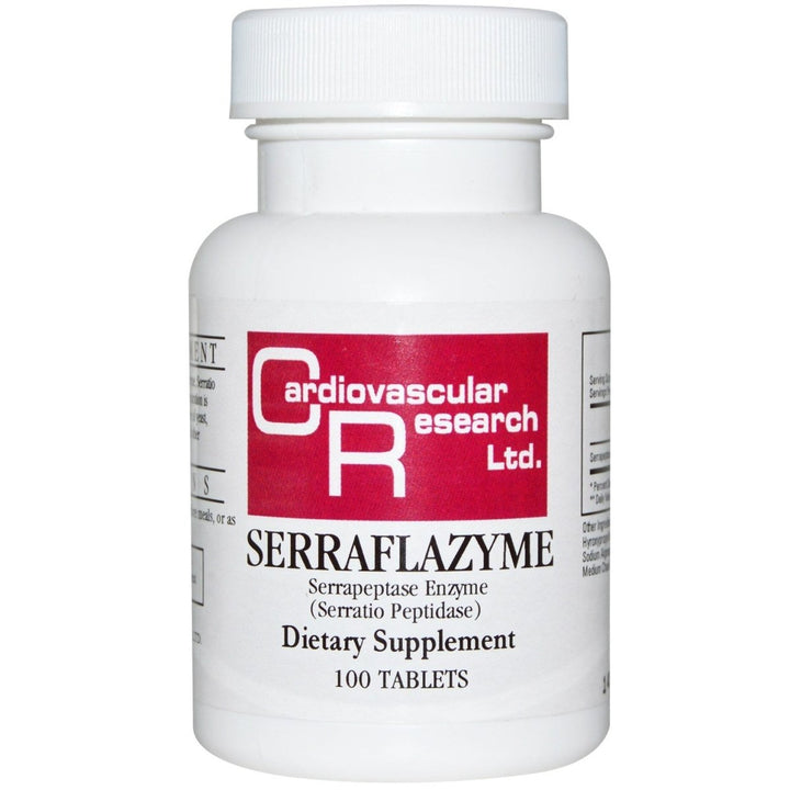 Cardiovascular Research Serraflazyme 100 Tablets - Supplement Facts panel