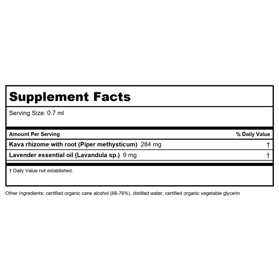 Herb Pharm Lavender 4oz - Supplement Facts panel