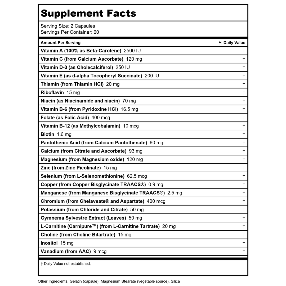 Now Foods True Balance 120 Vcaps - 3380 - 2 Pack - Supplement Facts panel