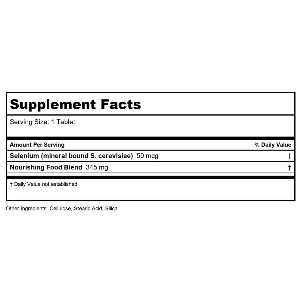 Innate Response Selenium 90 Tablets - Supplement Facts panel