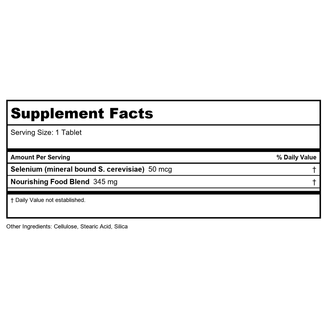 Innate Response Selenium 90 Tablets - Supplement Facts panel