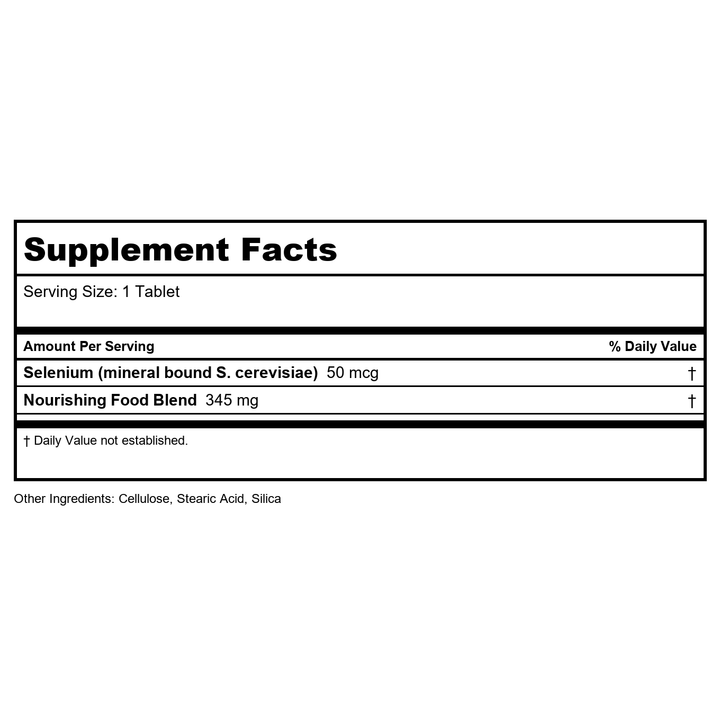 Innate Response Selenium 90 Tablets - Supplement Facts panel